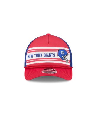 Men's Red New York Giants Linear A-Frame 9FORTY Adjustable Hat