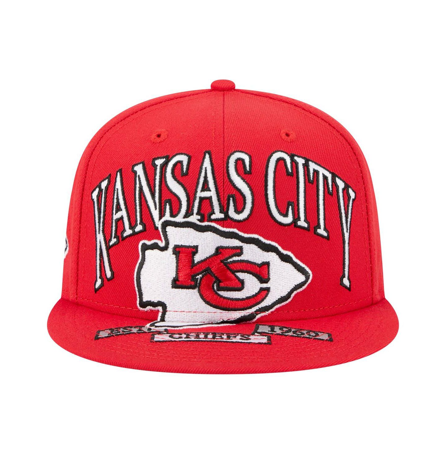 Мужская бейсболка New Era Kansas City Chiefs Oversized 59FIFTY Fitted, Red — фото 5