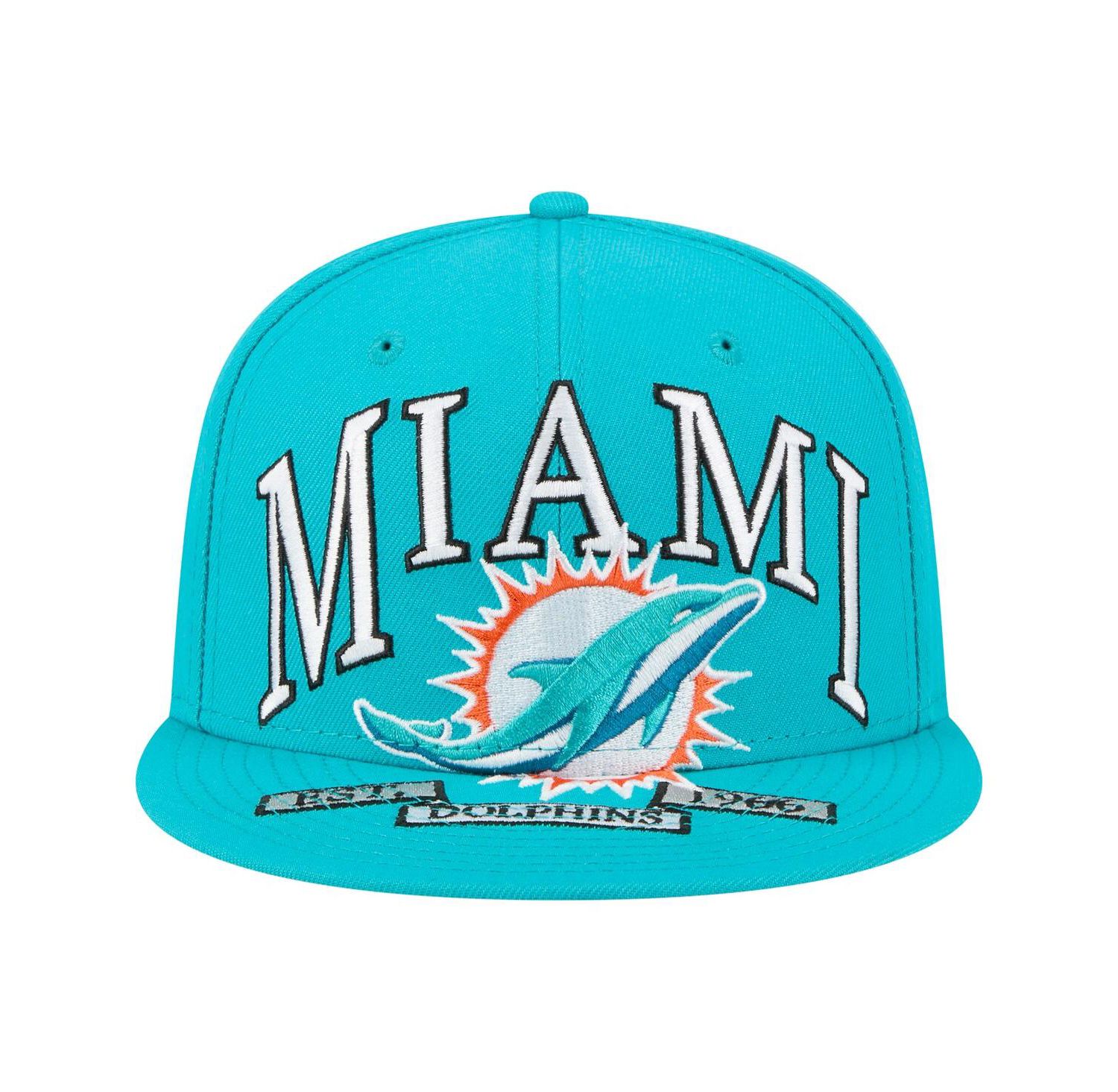 Men's Aqua Miami Dolphins Oversized 59FIFTY Fitted Hat