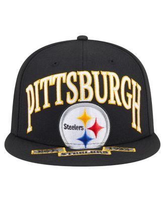 Men's Black Pittsburgh Steelers Oversized 59FIFTY Fitted Hat