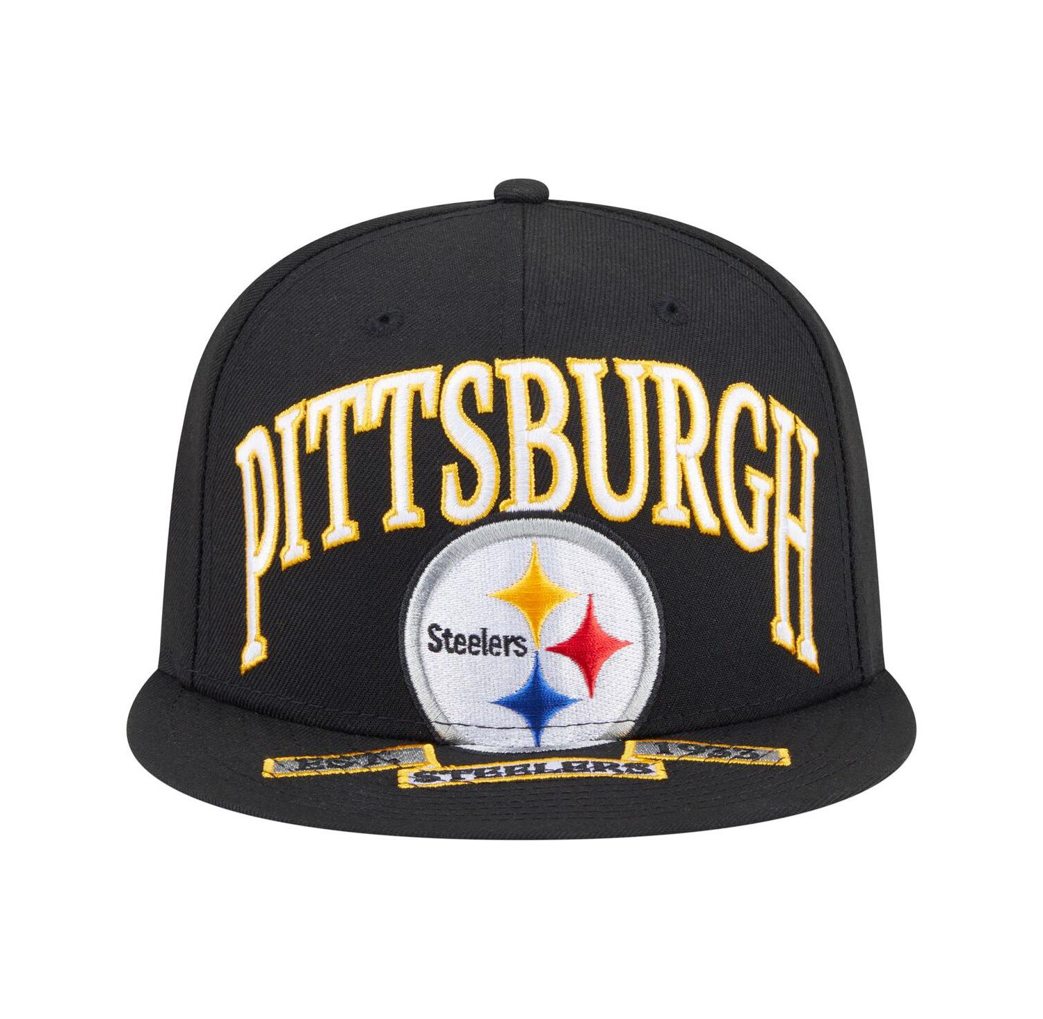 Men's Black Pittsburgh Steelers Oversized 59FIFTY Fitted Hat