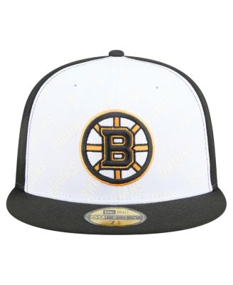 Men's White/Black Boston Bruins Repeat Two-Tone 59FIFTY Fitted Hat