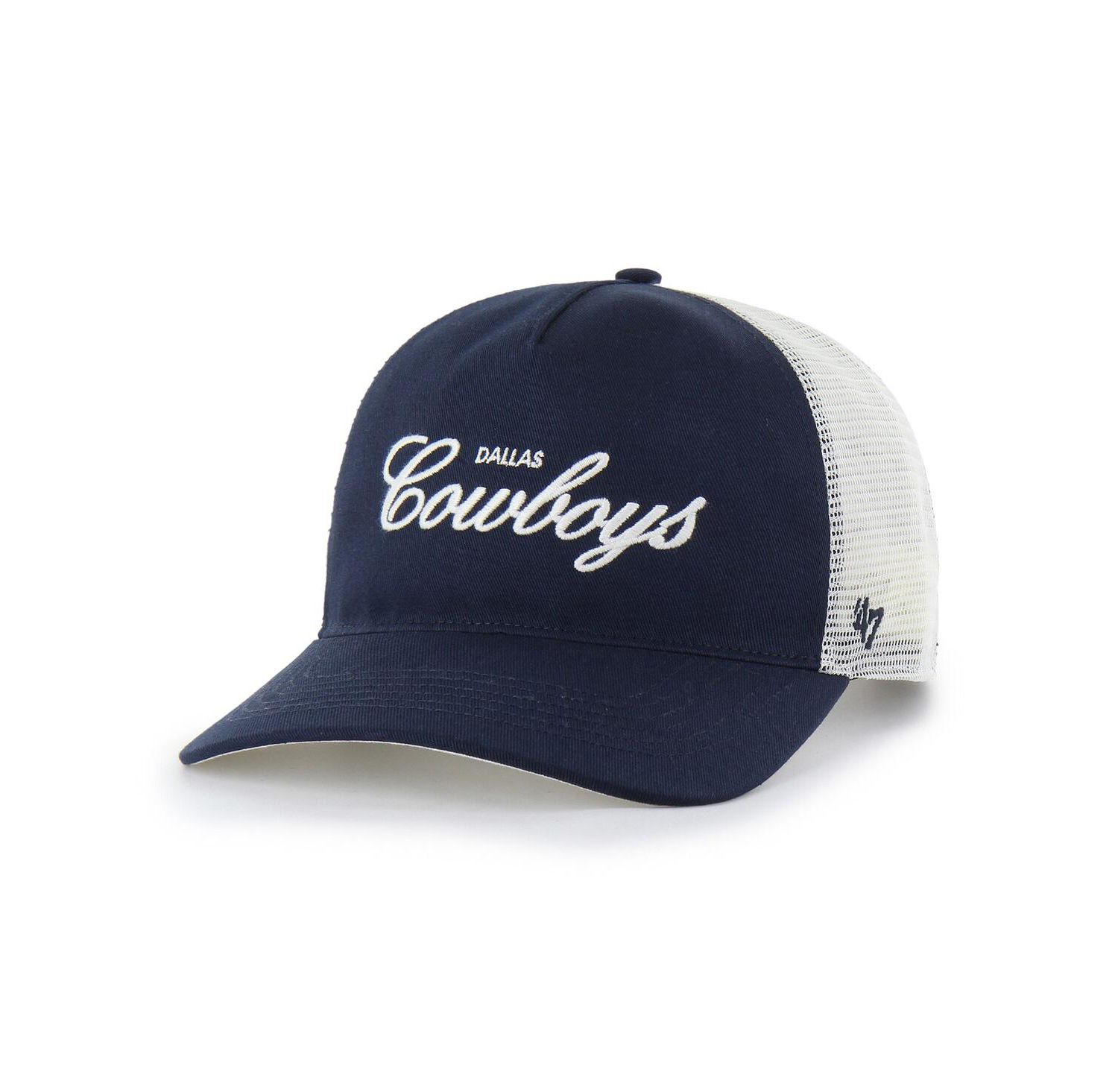 Men's Navy Dallas Cowboys Foundation Trucker Hitch Adjustable Hat