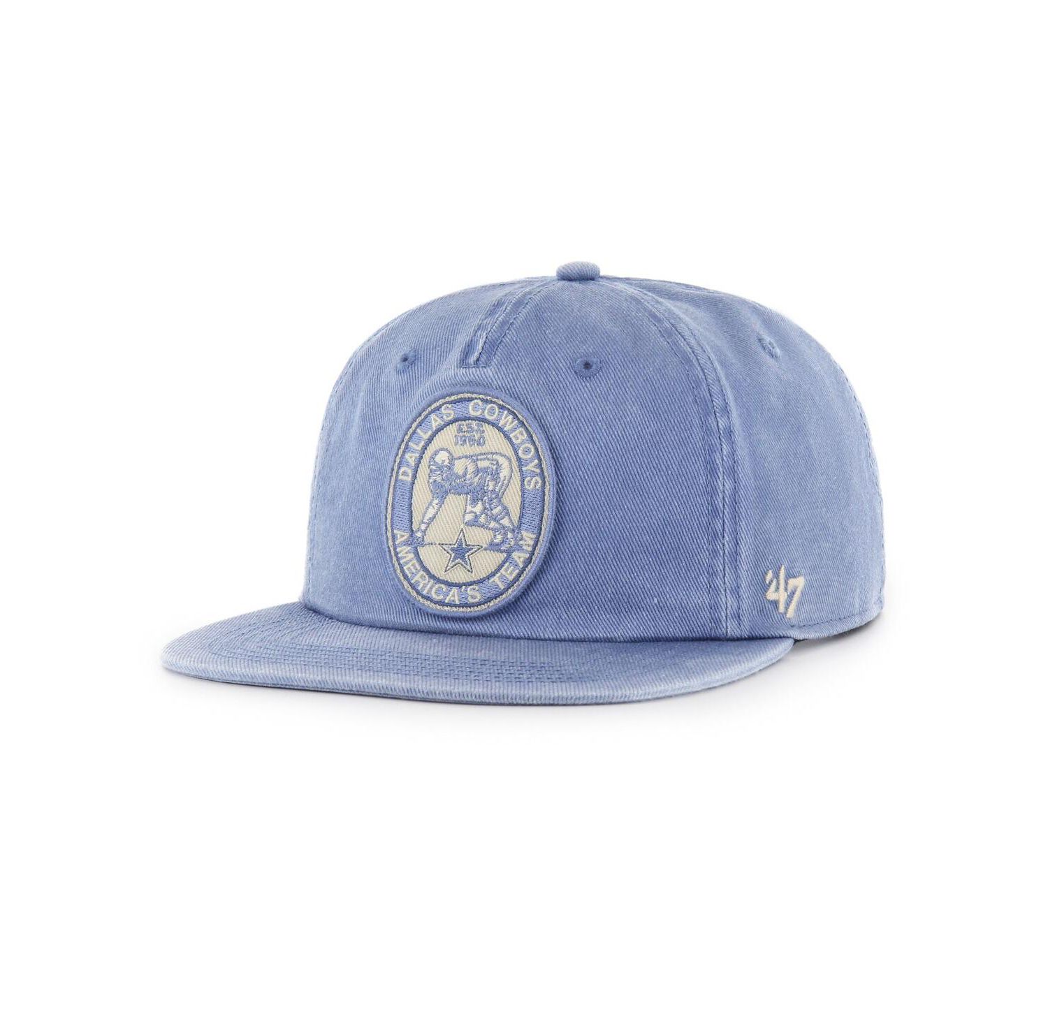 Men's Light Blue Dallas Cowboys Boot Path Relaxed Captain Hat