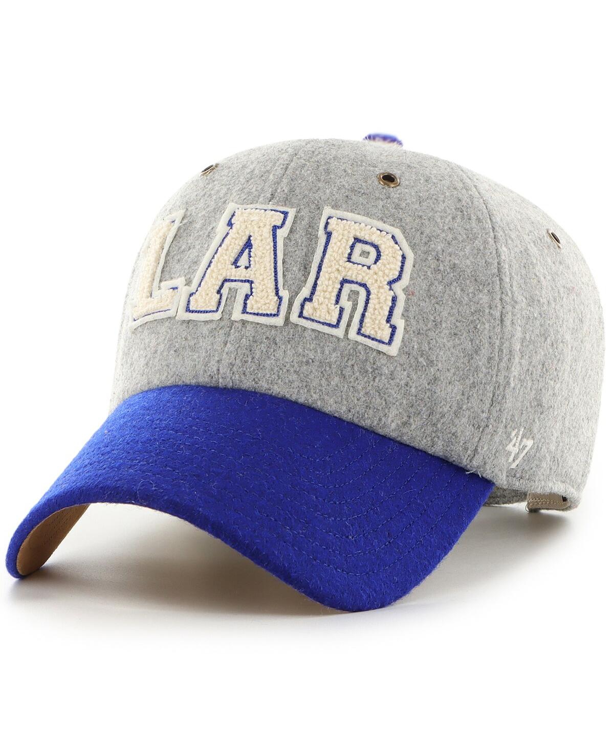Stoney Clover Lane Men's And Women's Gray/royal Los Angeles Rams Block Clean Up Adjustable Hat In Gray