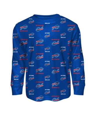 Toddler 2-Piece Royal Buffalo Bills All-Over-Print Long Sleeve T-Shirt and Pants Sleep Set