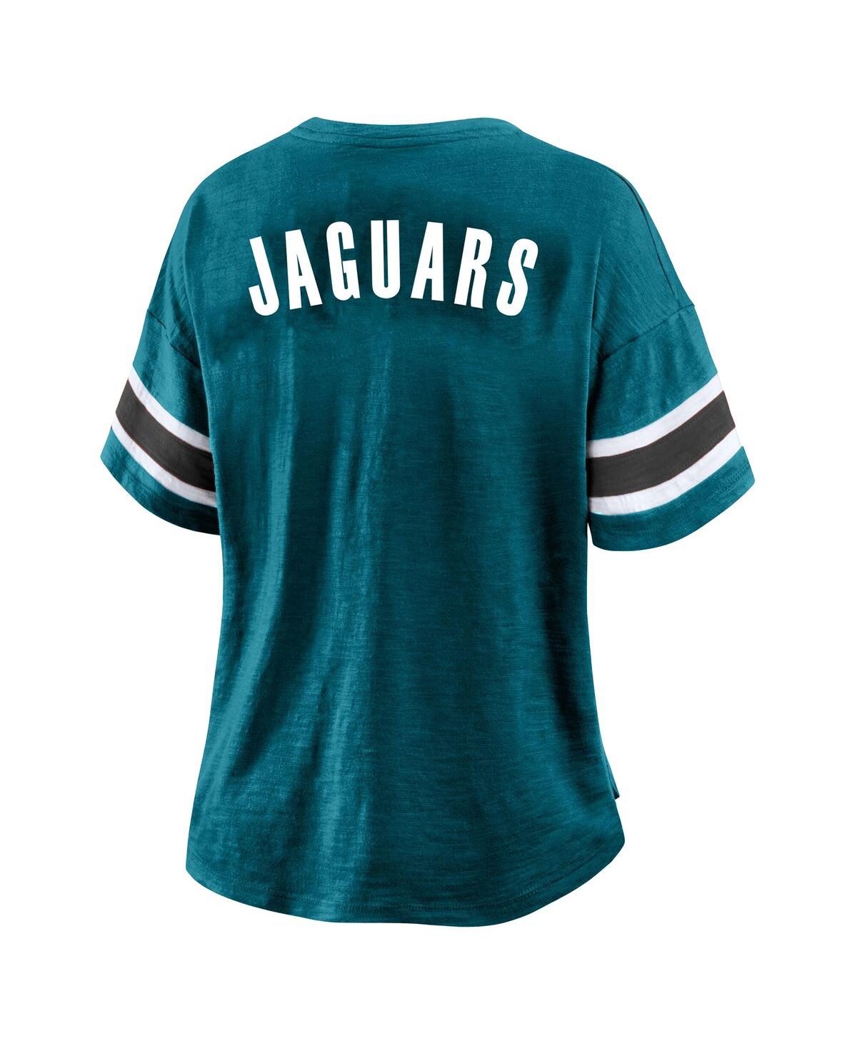 Fanatics Women's Teal Jacksonville Jaguars Plus Redzone Notch Neck T-Shirt