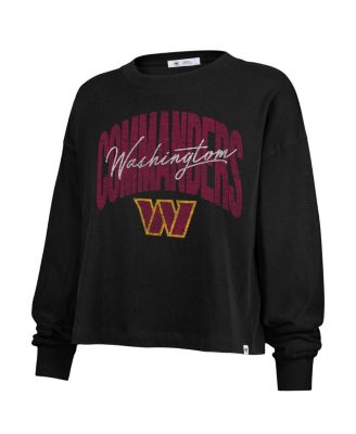 Women's Black Washington Commanders Plus Size Muse Sydney Long Sleeve T-Shirt