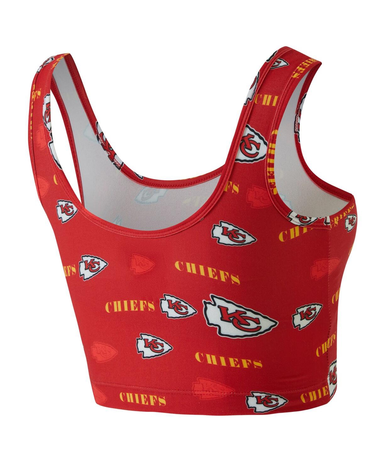 Concepts Sport Women's Red Kansas City Chiefs Mosaic Allover Print Bralette In Red