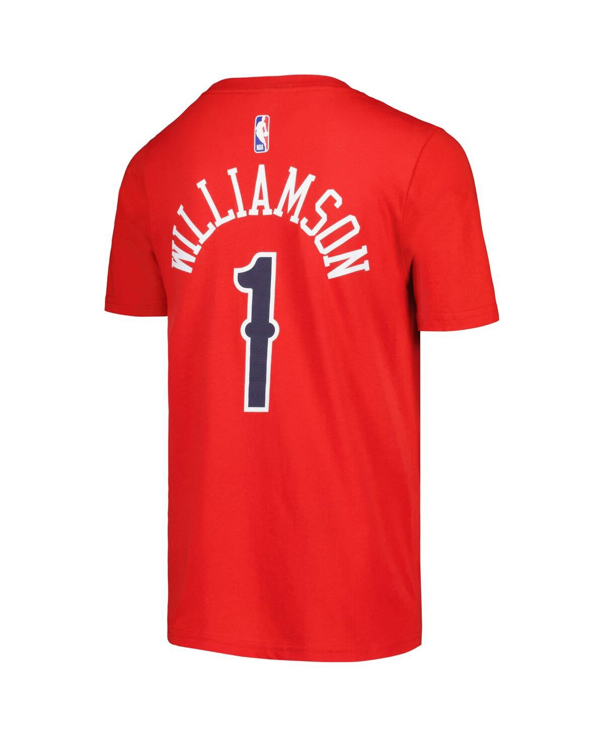 Jordan Big Boys And Girls Zion Williamson Red New Orleans Pelicans Name Number Statement T-shirt In Red