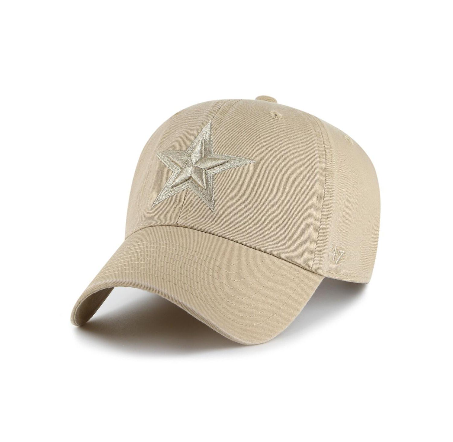 Men's Khaki Dallas Cowboys Tonal Clean-Up Adjustable Hat