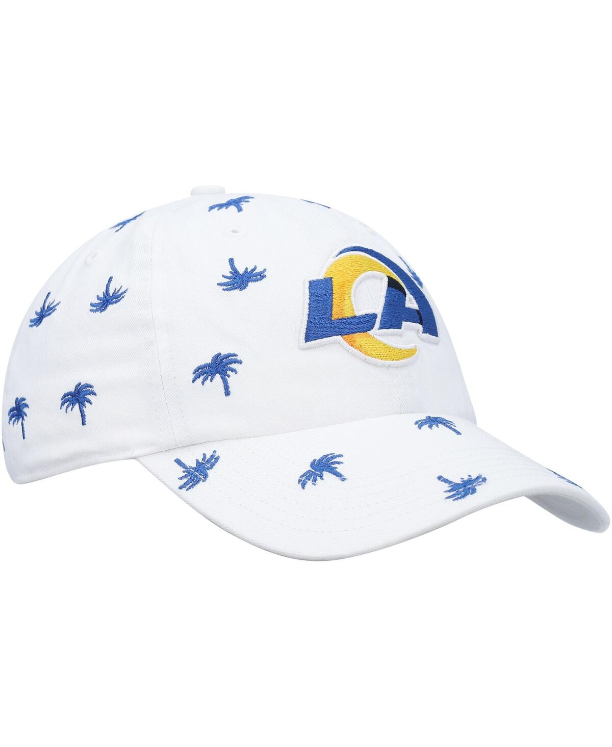 47 Brand Women's White Los Angeles Rams Confetti Clean Up Adjustable Hat In White