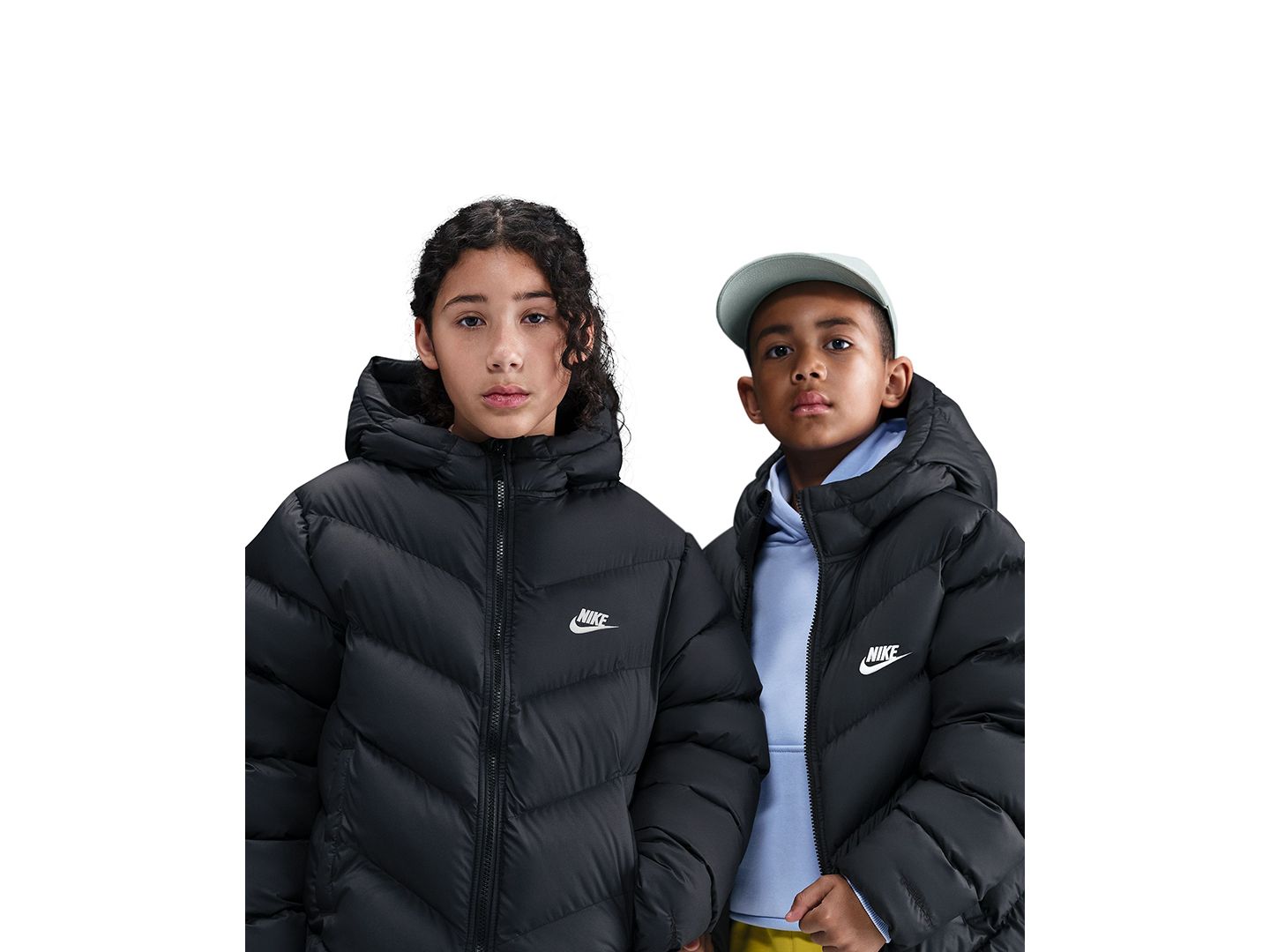 Детская куртка Nike Sportswear All Day Play Long-Sleeve Puffer, цвет: Чёрный — фото 1