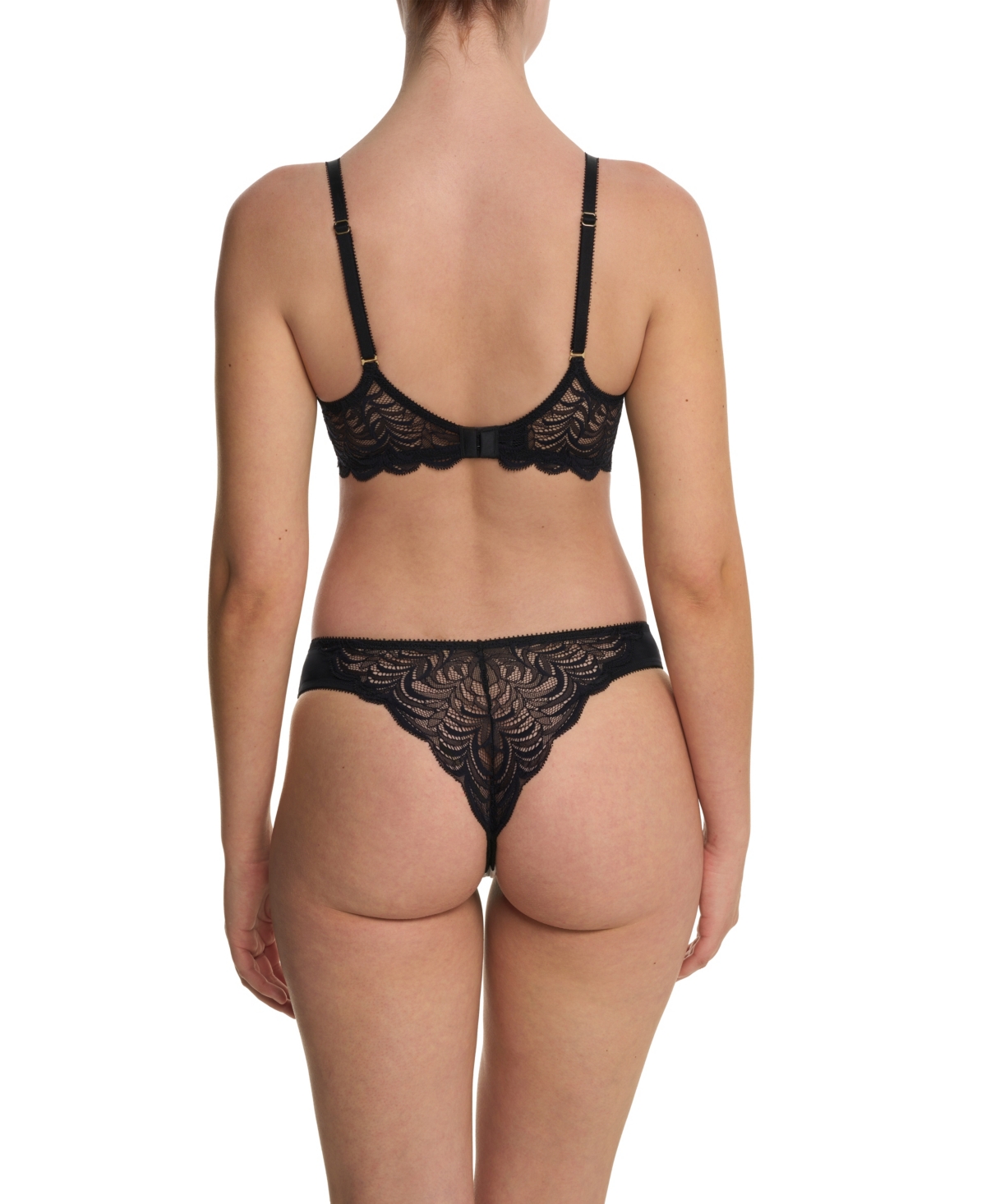 Natori Persuasion Lace Convertible Plunge T-shirt Bra In Black