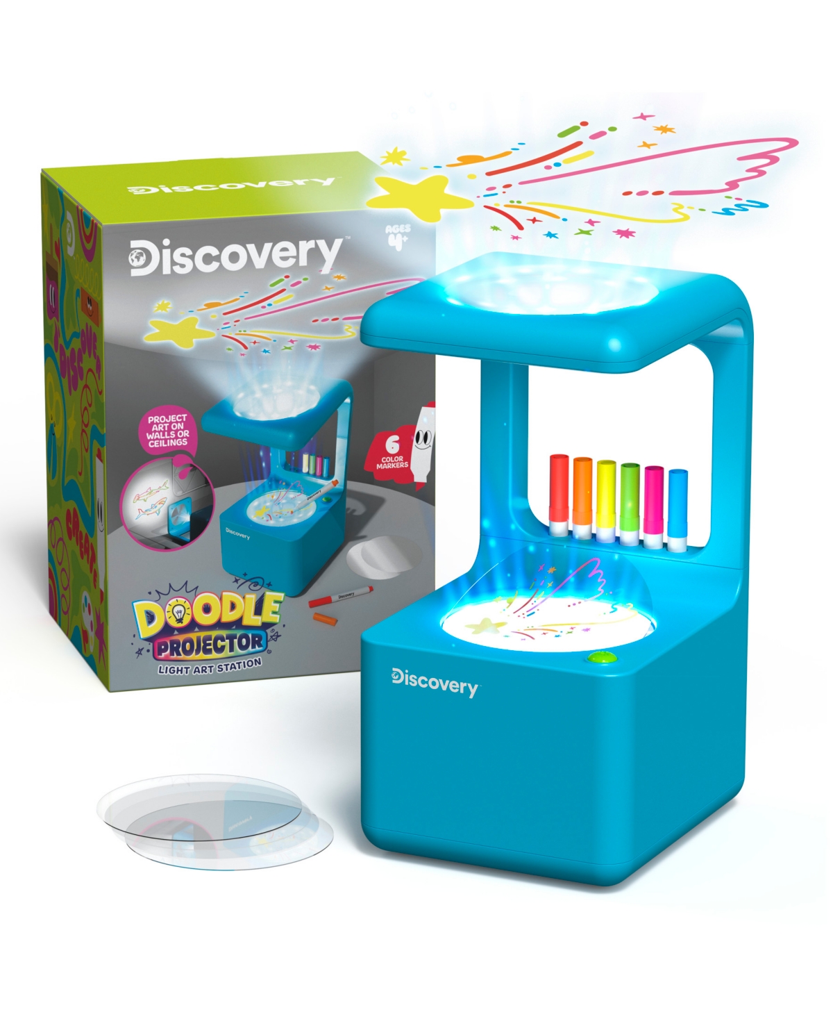 Discovery Doodle Projector Light Art Station 17 Piece In Multi