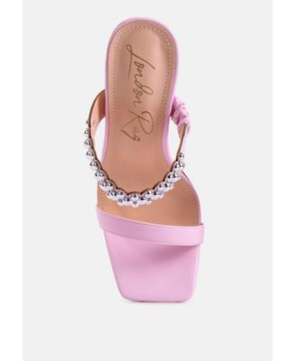 Womens Bandy Stieletto Heel Metal Stud Sandals