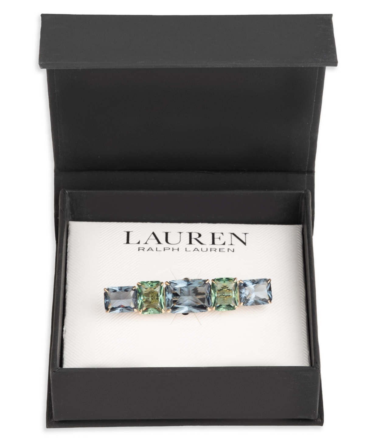Ralph Lauren Epoxy Multi-stone Gold-tone Pin In Multi