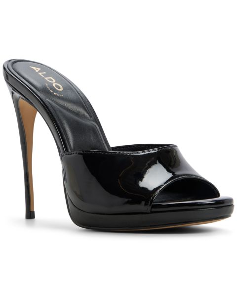 Женские сандалии ALDO Rivieraa Slip-On Round Toe Dress Sandals, цвет: Чёрный лаковый