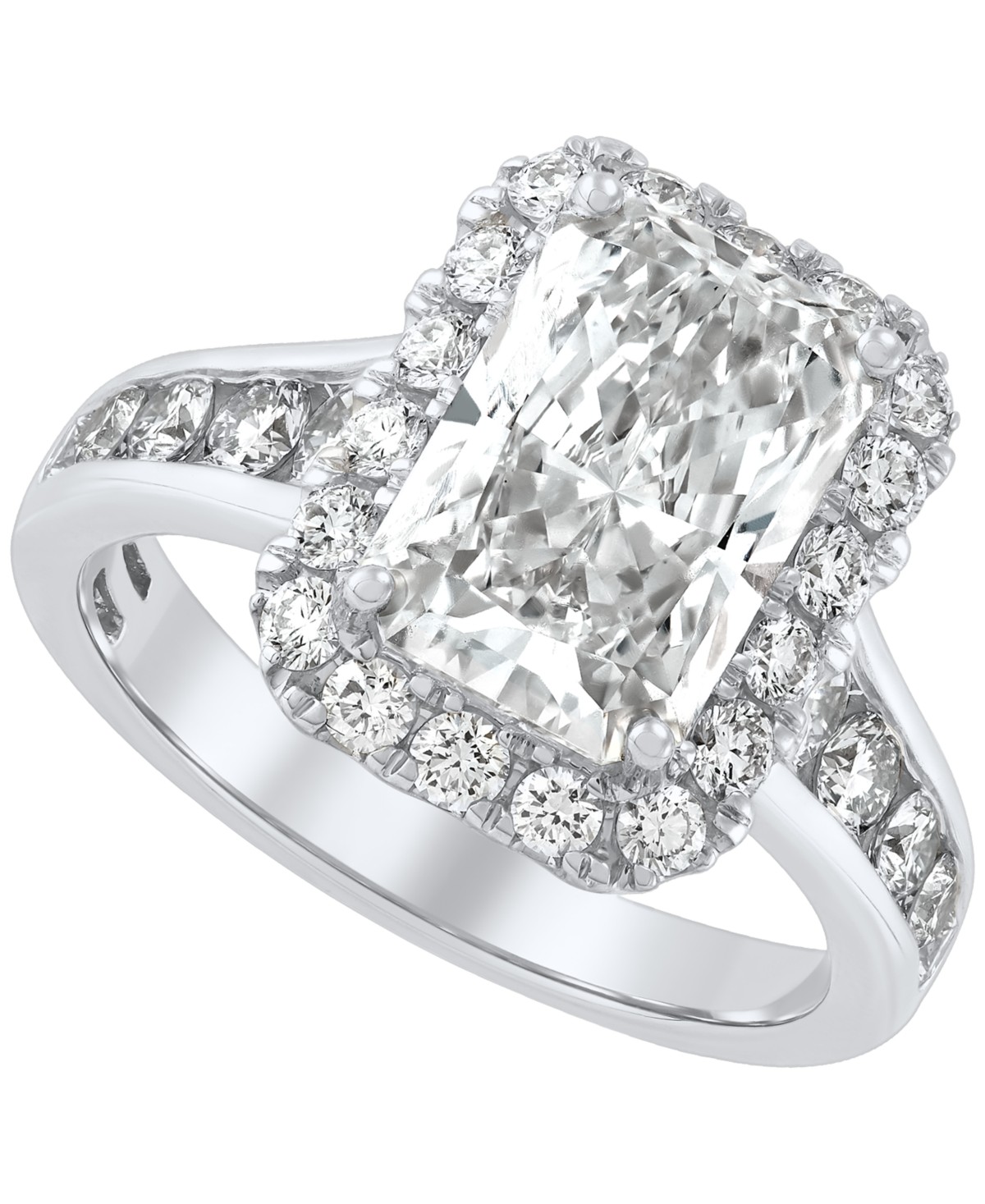 Женские платья Macy's IGI Certified Lab-Grown Diamond Ring (4 ct. t.w.) in 14k White or Yellow Gold — фото 2
