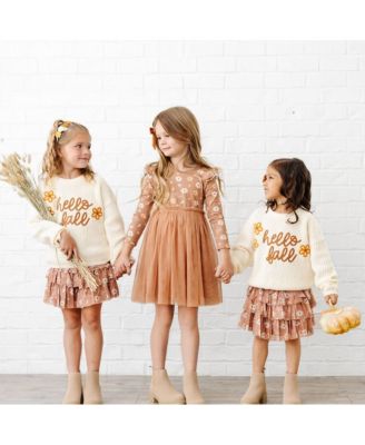 Child Girl's Spice Velvet Coquette Bow Clip