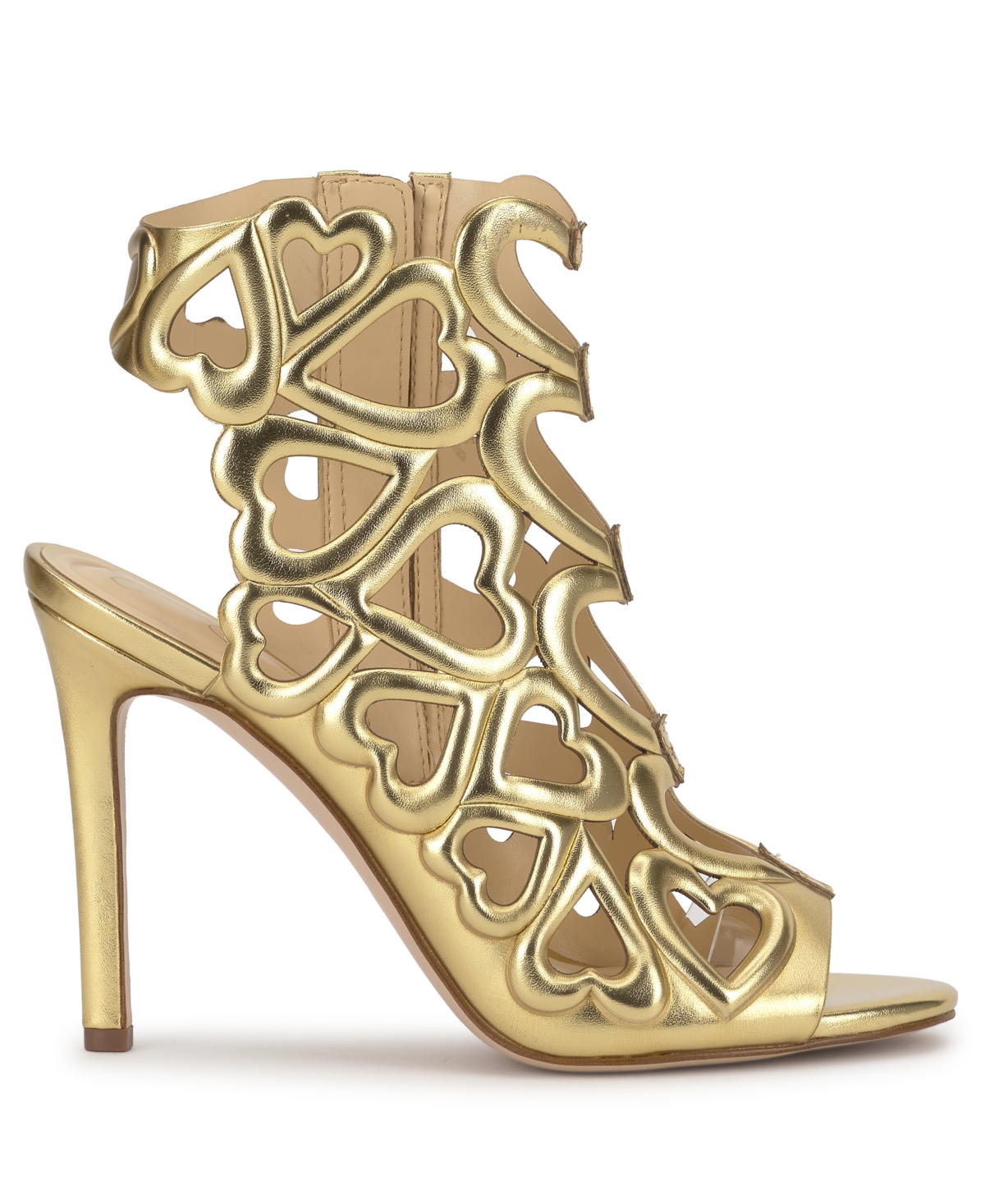 Jessica Simpson Women's Jalina Vinyl Heart High-Heel Booties