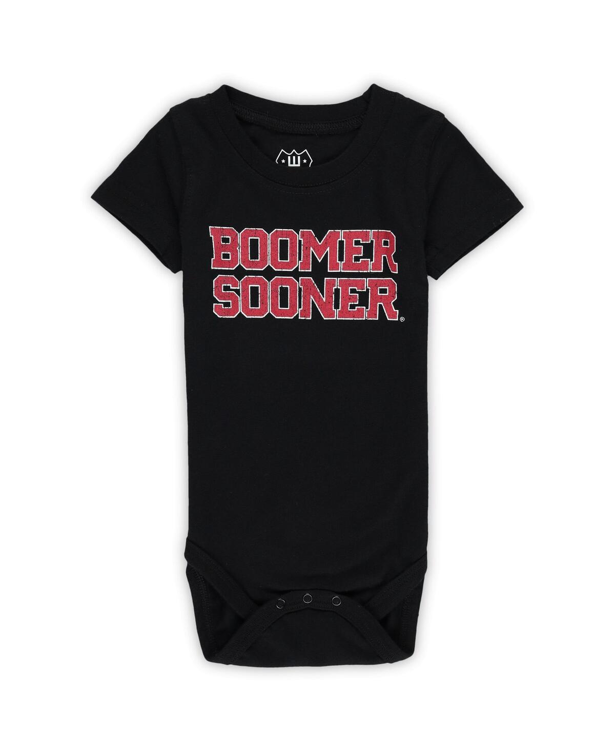 Wes & Willy Baby Boys And Girls Oklahoma Sooners 3-pack Bodysuit Set In Red