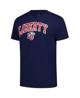 Men's Navy Liberty Flames Basic Arch T-Shirt