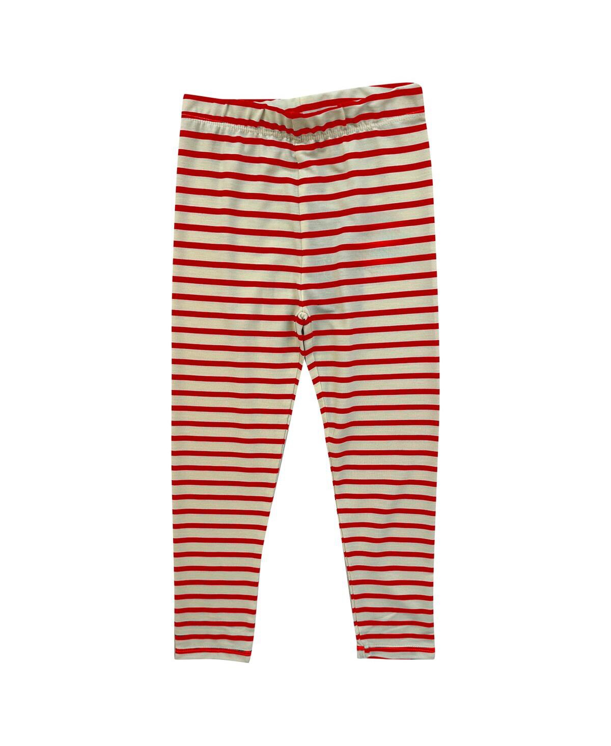 Wes & Willy Baby Boys And Girls 2-piece Ohio State Buckeyes Long Sleeve Top And Striped Tri-blend Leggings Set In Red
