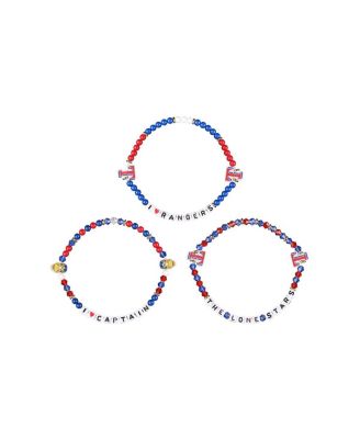 FOCO - Texas Rangers 3-Pack Friendship Bracelet Set