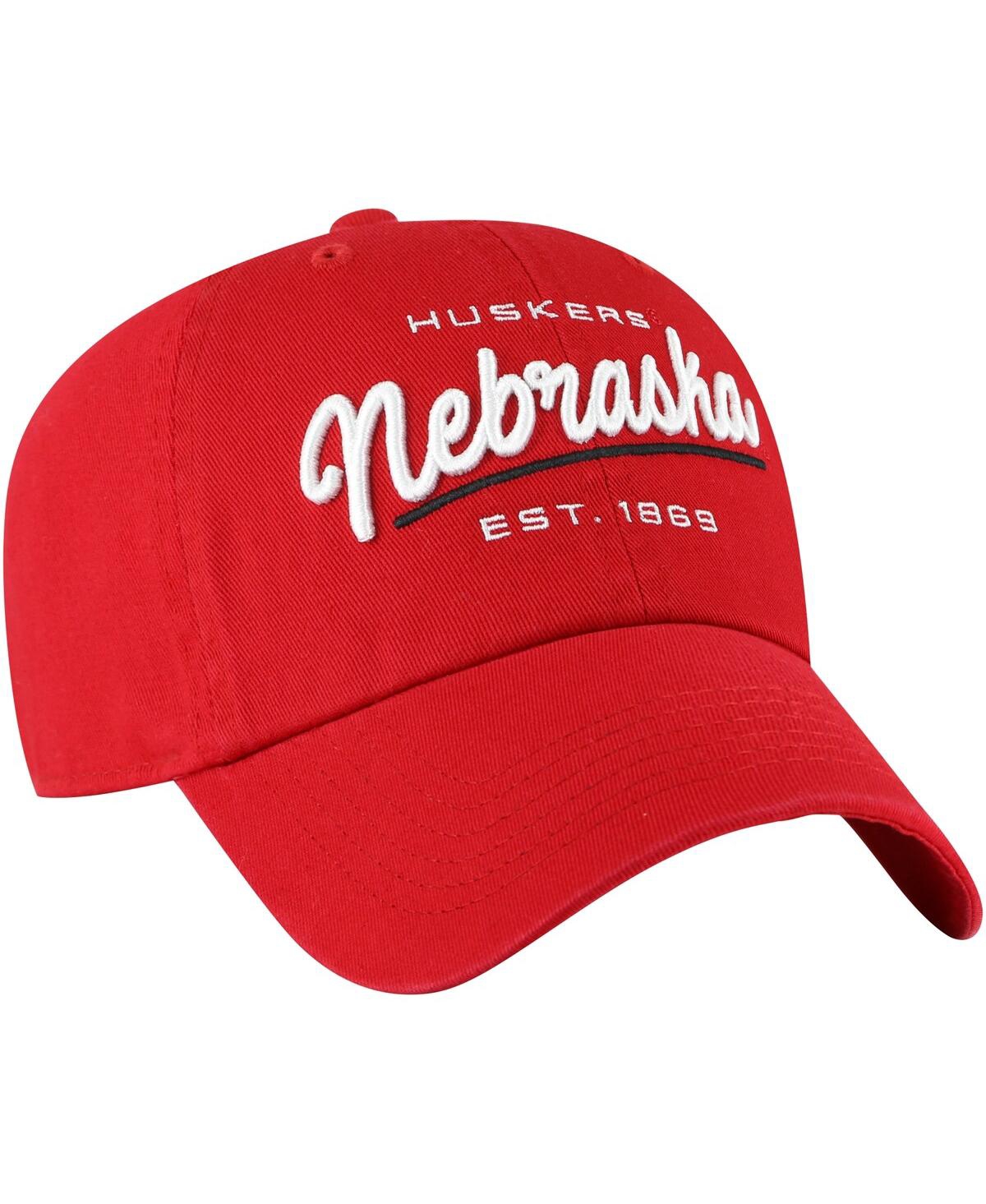 47 Brand Women's Scarlet Nebraska Huskers Sidney Clean Up Adjustable Hat In Red