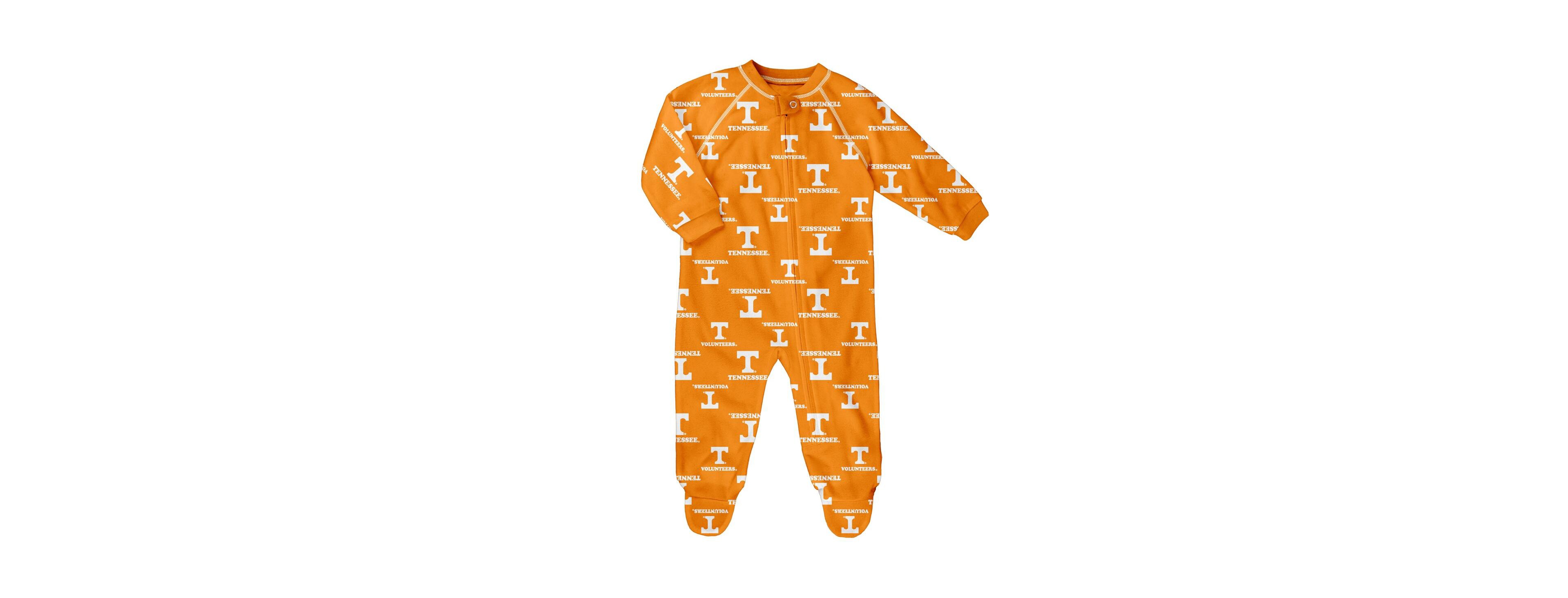 Outerstuff Baby Boys and Girls Tennessee Orange Volunteers All-Over Print Raglan Full-Zip Coverall