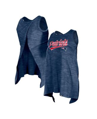 New Era - Women's Navy New England Patriots Space Dye Active Tank Top