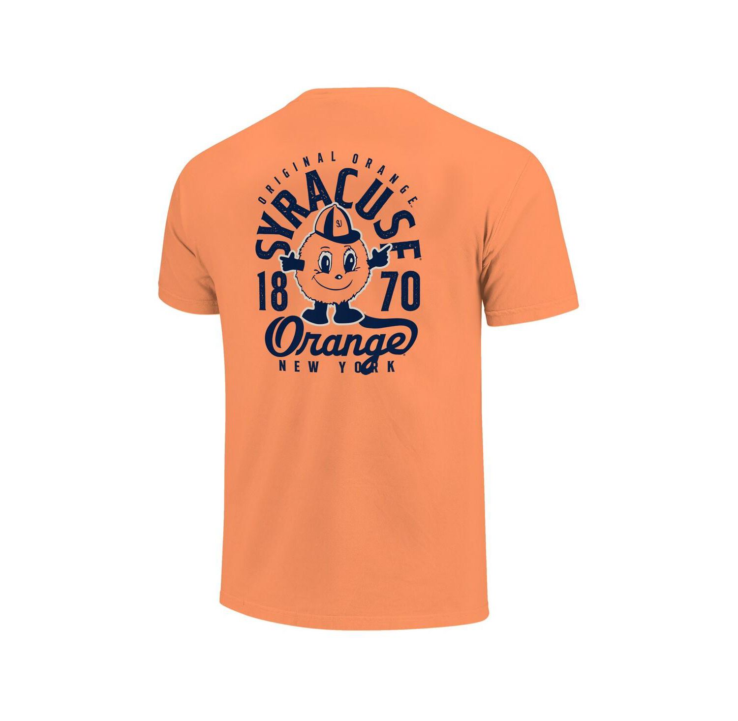Big Boys and Girls Orange Syracuse Orange Comfort Colors Mascot Overlay T-Shirt