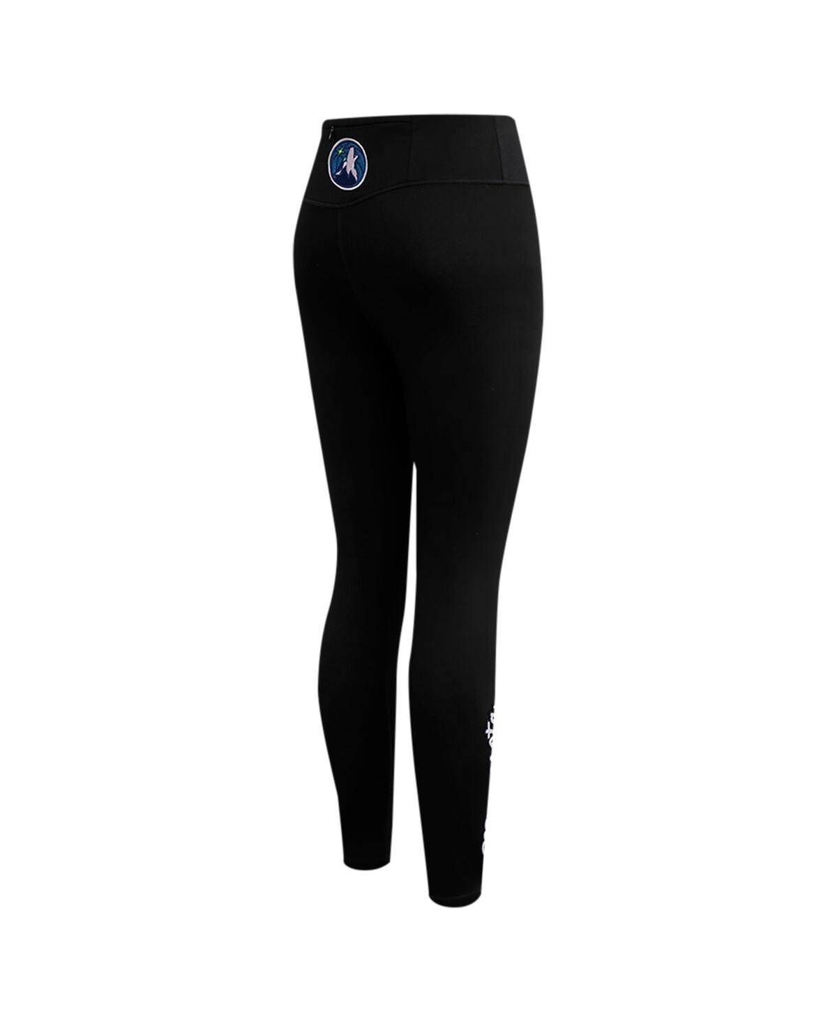 Pro Standard Women's Black Minnesota Timberwolves Paint The City Tri-blend Jersey Leggings In Black