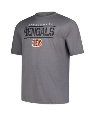 Men's Heather Gray Cincinnati Bengals Big Tall Top Notch T-Shirt