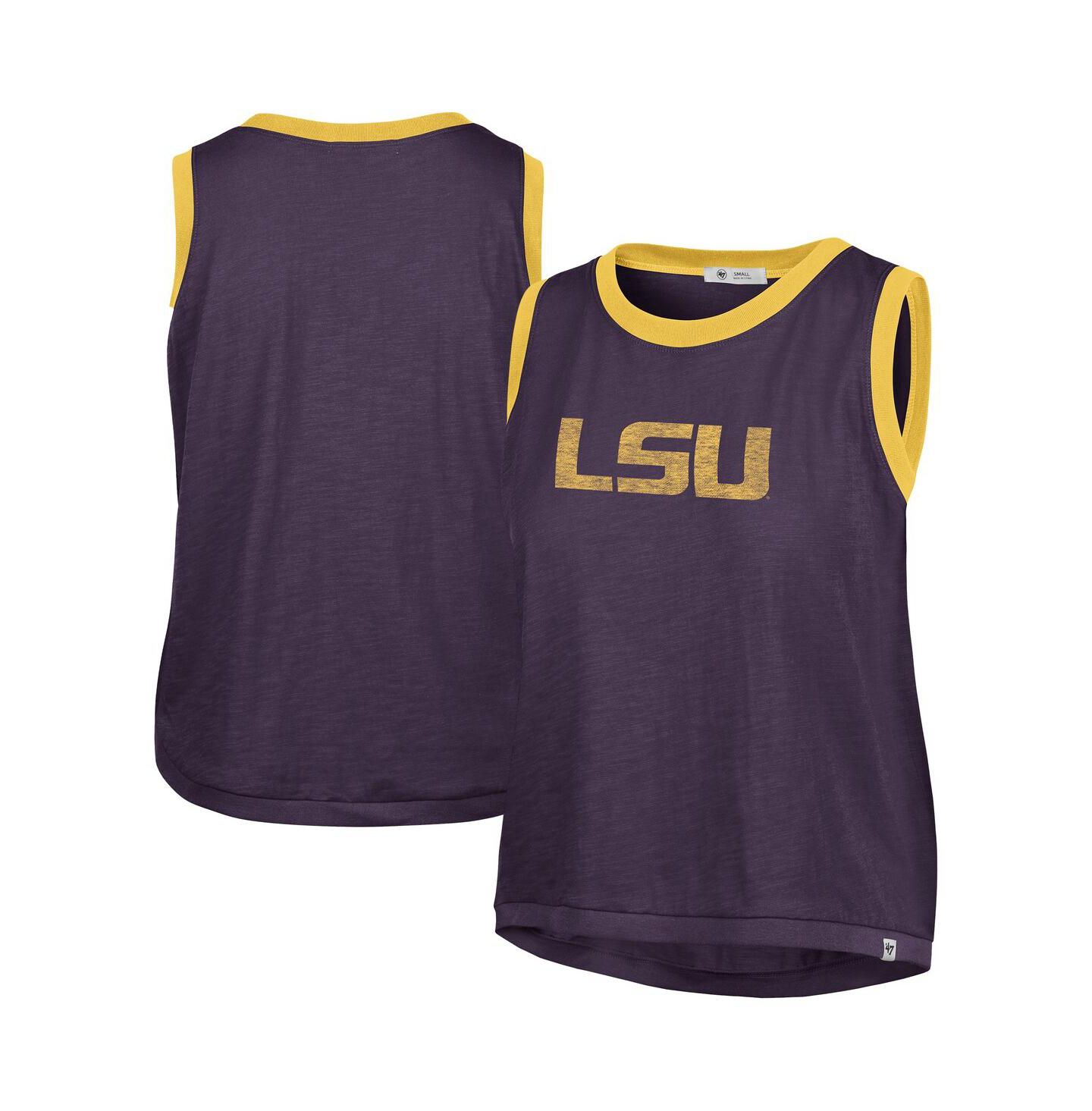 Женский топ '47 Brand Purple LSU Tigers Premier Ringer — фото 1