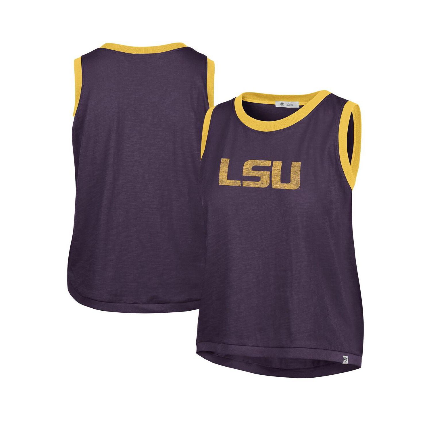 Women's Purple LSU Tigers Premier Ringer Tank Top