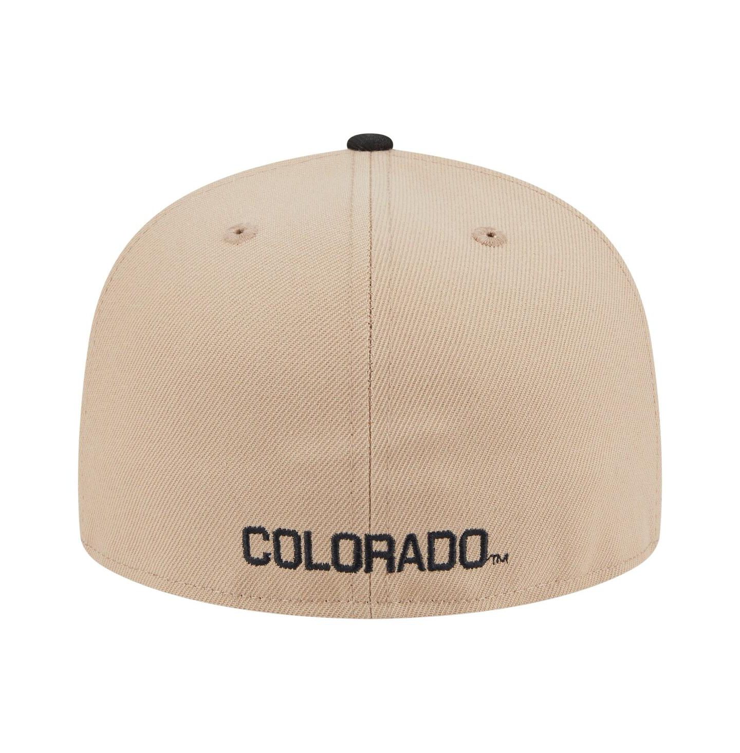 Мужская кепка New Era Khaki Colorado Buffaloes Throwback Two-Tone 59FIFTY Fitted Hat — фото 4