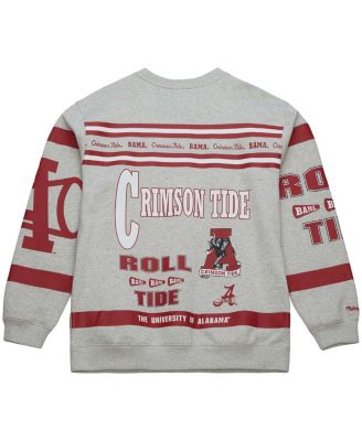 Men's Gray Alabama Crimson Tide All Over Print Sweatshirt