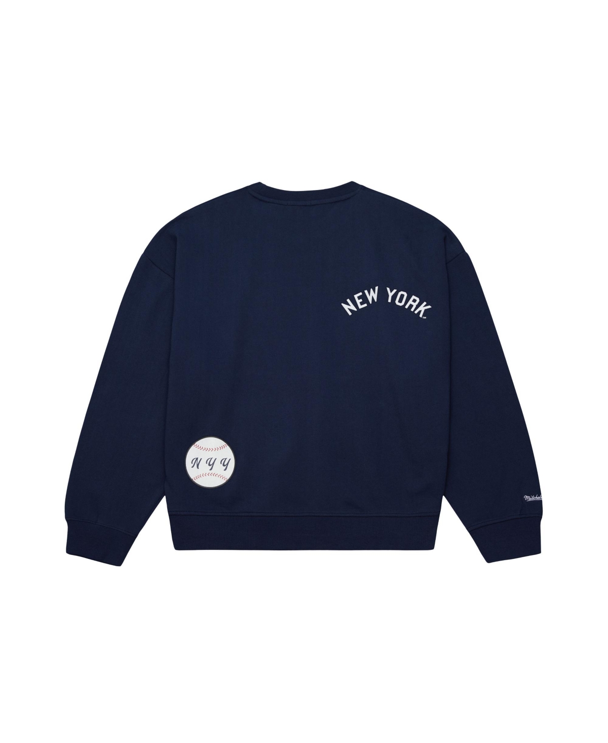 Mitchell & Ness Women's Navy New York Yankees Cooperstown Collection Crewneck Sweatshirt In Blue