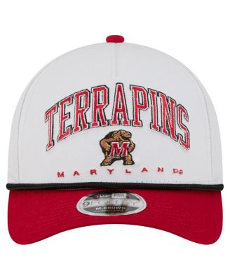 Men's White/Red Maryland Terrapins Arch Two-Tone Rope 9FORTY A-Frame M-Crown Adjustable Hat