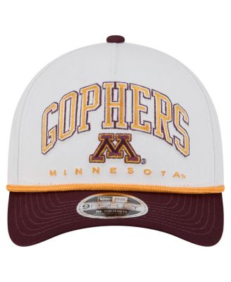 Men's White/Maroon Minnesota Golden Gophers Arch Two-Tone Rope 9FORTY A-Frame M-Crown Adjustable Hat