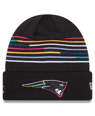 New Era - Men's Black New England Patriots 2025 NFL Crucial Catch Cuffed Knit Hat