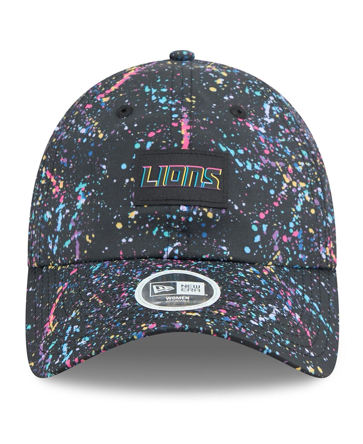 New Era Women's Black Detroit Lions 2025 Nfl Crucial Catch Pony Tail Adjustable Hat