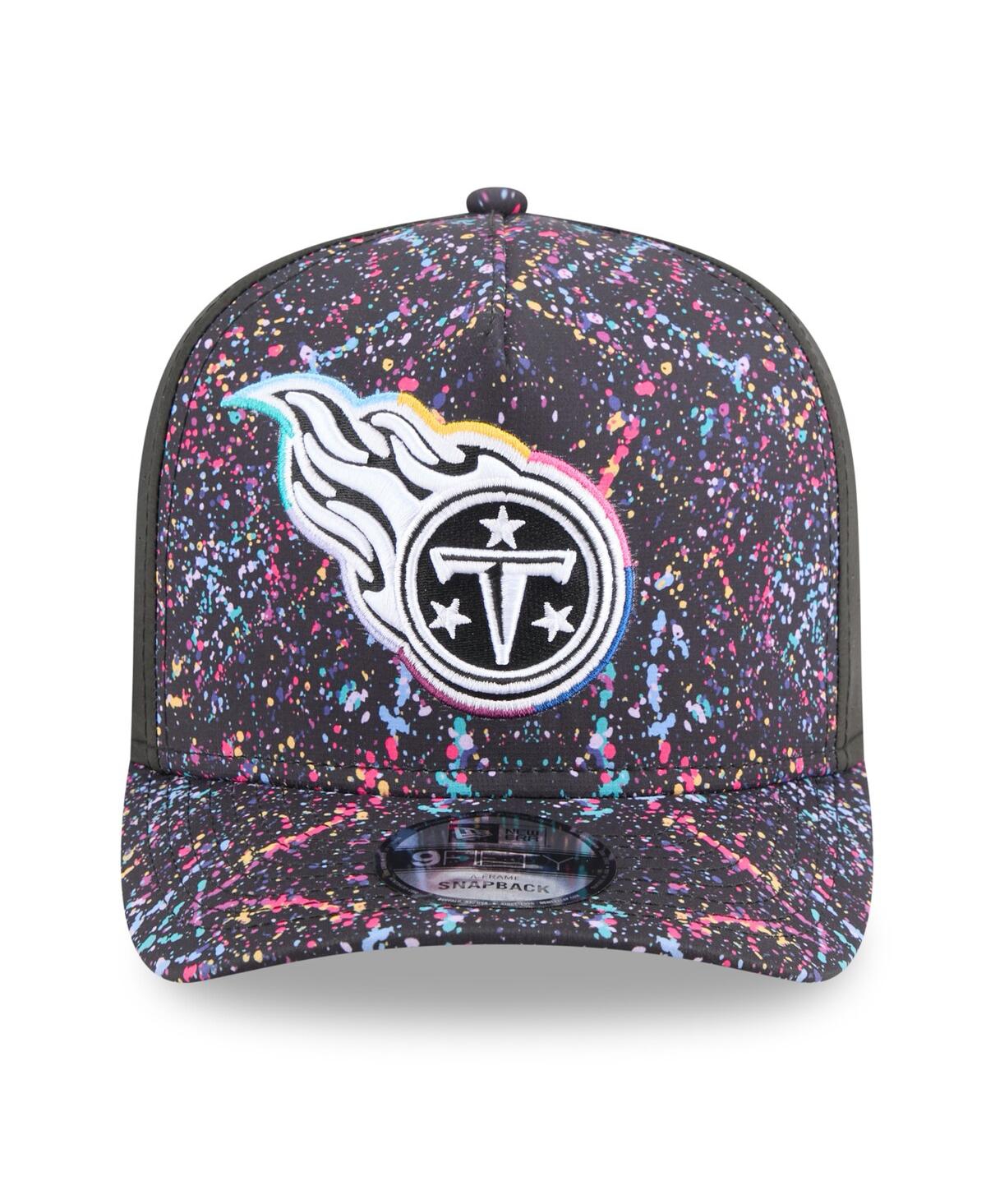 New Era Men's Black Tennessee Titans 2025 Nfl Crucial Catch A-frame 9fifty Snapback Hat In Gray