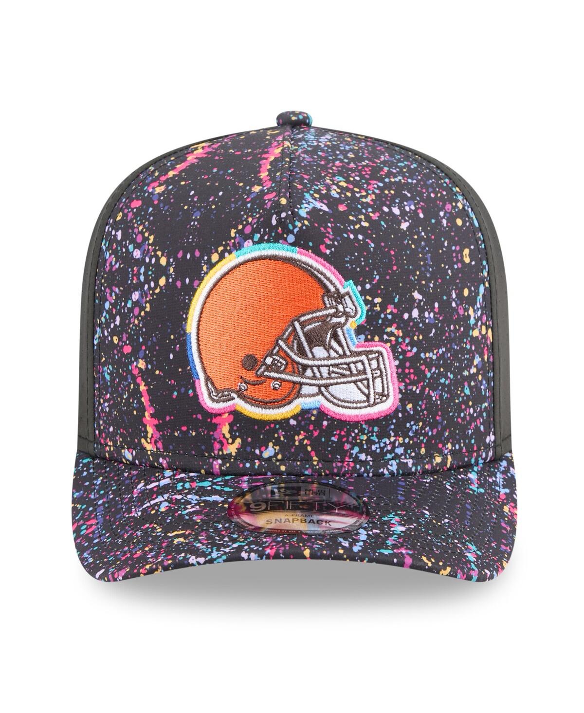 New Era Men's Black Cleveland Browns 2025 Nfl Crucial Catch A-frame 9fifty Snapback Hat In Black