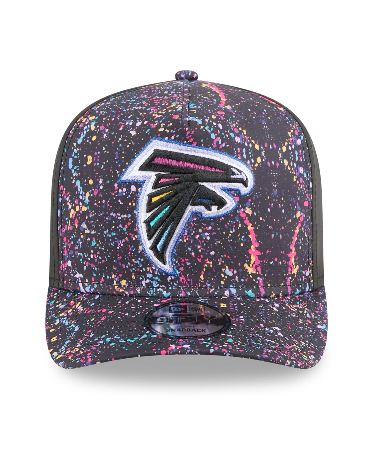 New Era Men's Black Atlanta Falcons 2025 Nfl Crucial Catch A-frame 9fifty Snapback Hat In Black