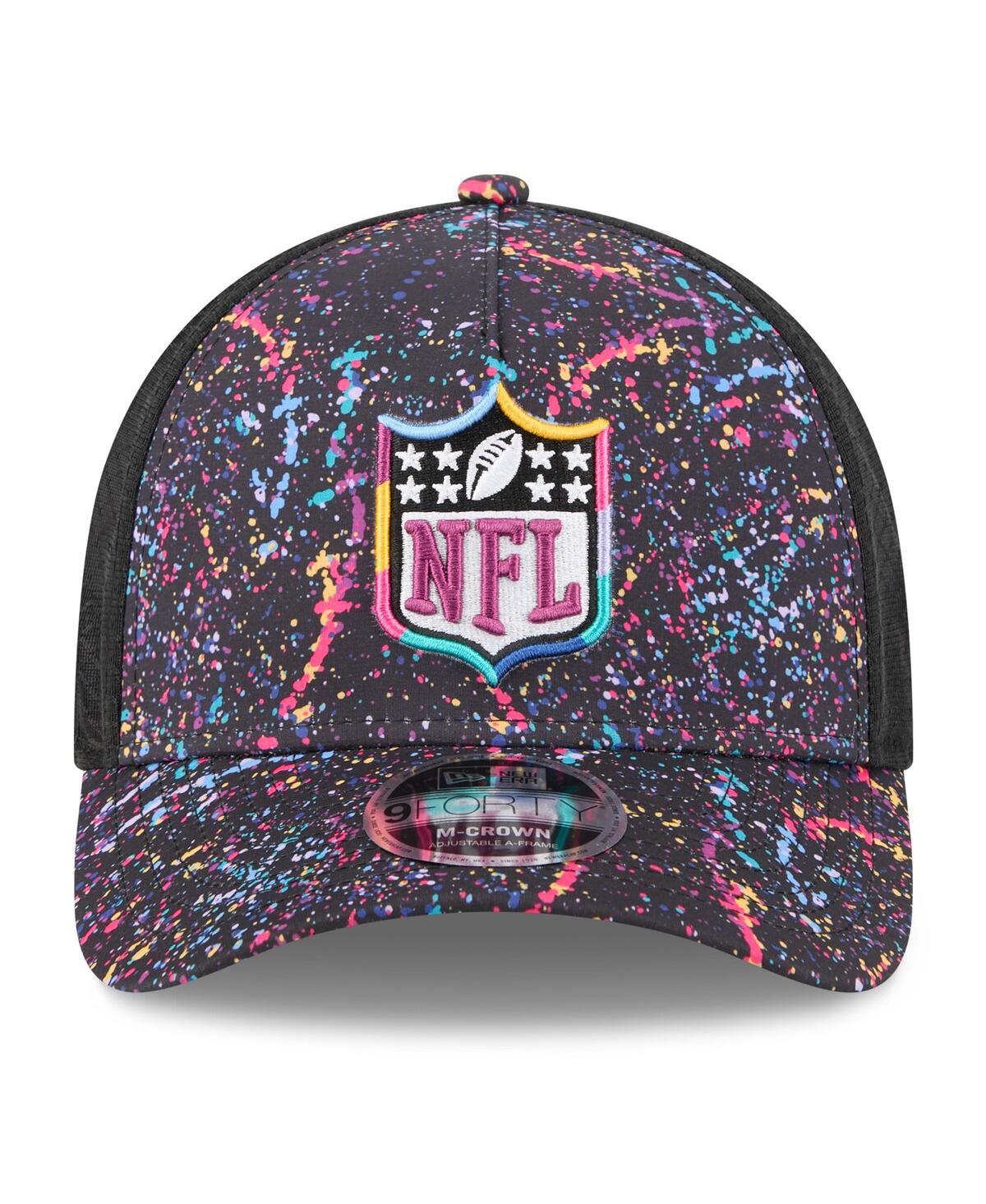 New Era Men's Black Shield Logo 2025 Nfl Crucial Catch 9forty Adjustable Hat In Black