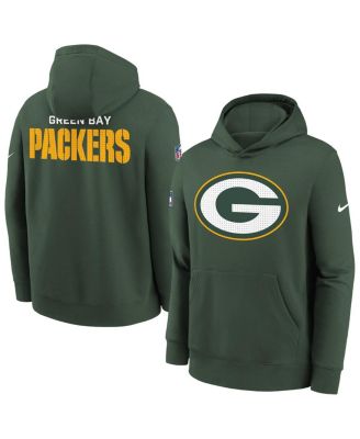 Nike - Big Boys and Girls Green Green Bay Packers Sideline Club Fleece Hoodie