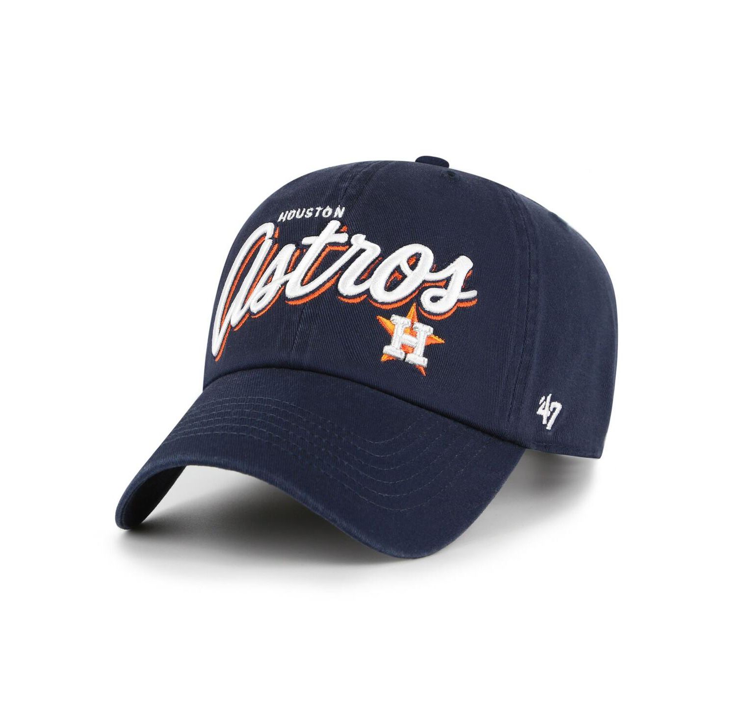 Women's Navy Houston Astros Ariana Clean Up Adjustable Hat